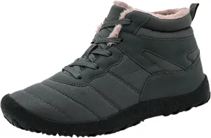 Work Boots for Men Slip On Hiking Sneakers Fur Lined Ankle Boot Womens Safety Shoes Slip On Waterproof Outdoor Shoes Lightweight Anti Slip Hike Grounded Footwear
